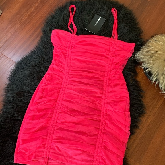 FASHION NOVA RUCHED MINI DRESS - Picture 2 of 5